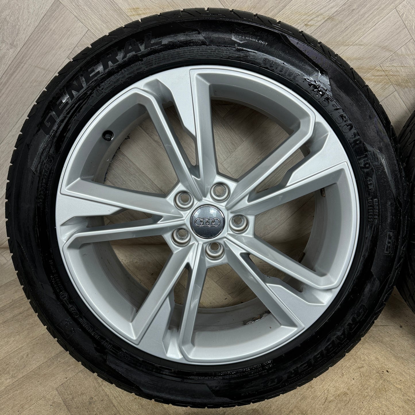 19'' GENUINE AUDI Q3 S LINE 5 DOUBLE SPOKE NEW MODEL ALLOY WHEELS TYRES ALLOYS