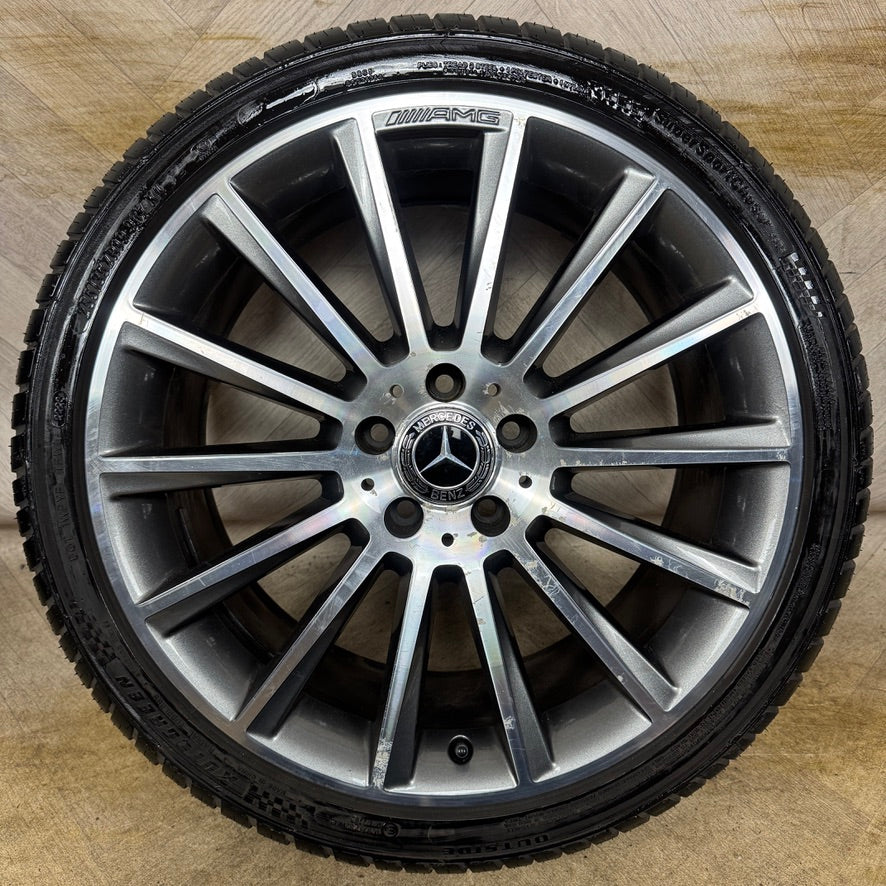 1X 19" GENUINE AMG MERCEDES C CLASS SPORT ALLOY WHEEL TYRE W205 REAR 5X112 FITMENT 8.5J ET52 PART: A2054011400