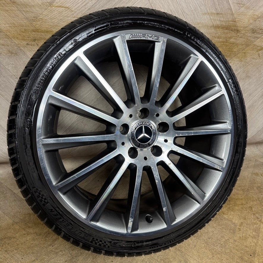 1X 19" GENUINE AMG MERCEDES C CLASS SPORT ALLOY WHEEL TYRE W205 REAR 5X112 FITMENT 8.5J ET52 PART: A2054011400