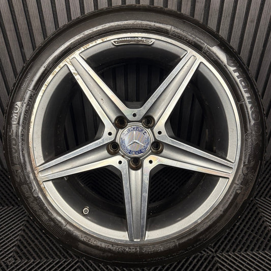 1X 18" GENUINE AMG MERCEDES C CLASS SPORT ALLOY WHEEL TYRE W205 FRONT  5X112 FITMENT  7.5J ET44 PART: A2054011100