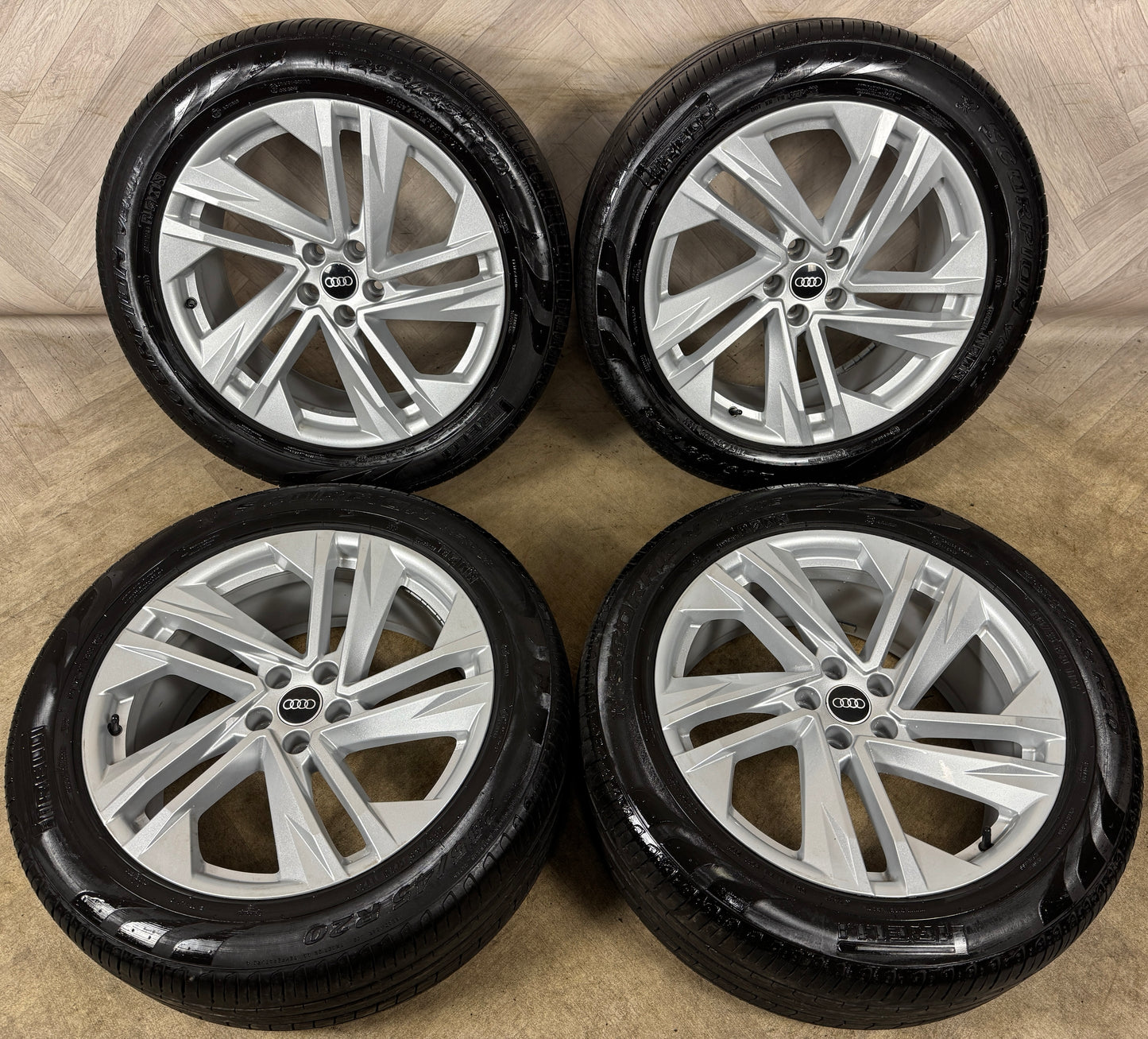20'' GENUINE AUDI Q7 S LINE 5 DOUBLE SPOKE ALLOY WHEELS ALLOYS TYRES 4M0601025BQ