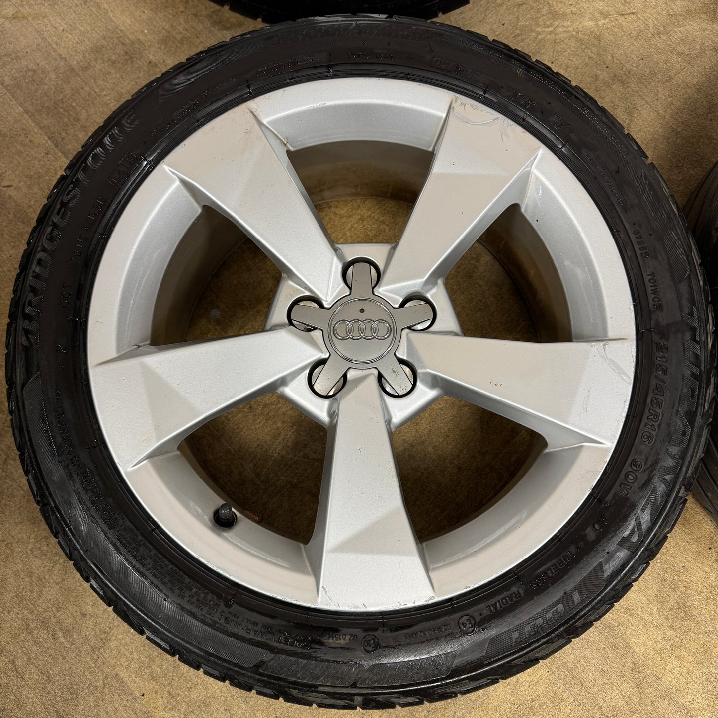 16'' GENUINE AUDI A1 5 SPOKE ALLOY WHEELS ALLOYS TYRES 5X100 8XA601025A