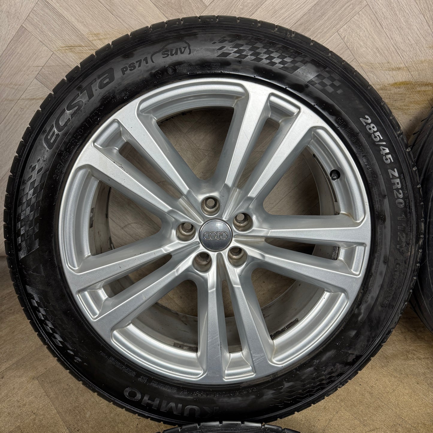 20'' GENUINE AUDI Q7 S LINE 5 DOUBLE SPOKE ALLOY WHEELS ALLOYS TYRES 4M0601025H
