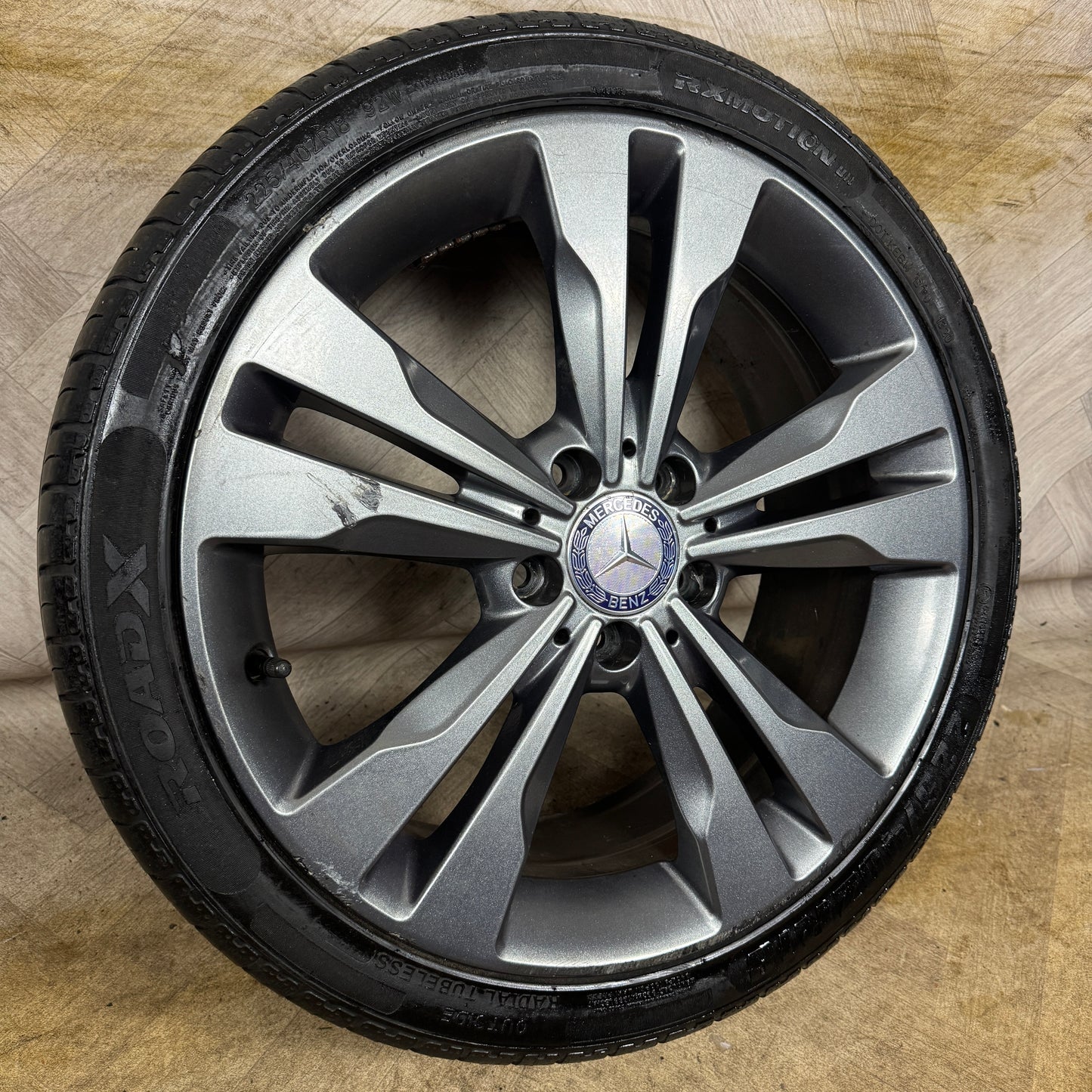 1X 18'' GENUINE MERCEDES A B CLASS CLA SPORT SINGLE ALLOY WHEELS TYRE ALLOY 5X112 FITMENT 7.5J ET52 PART: A2464010400