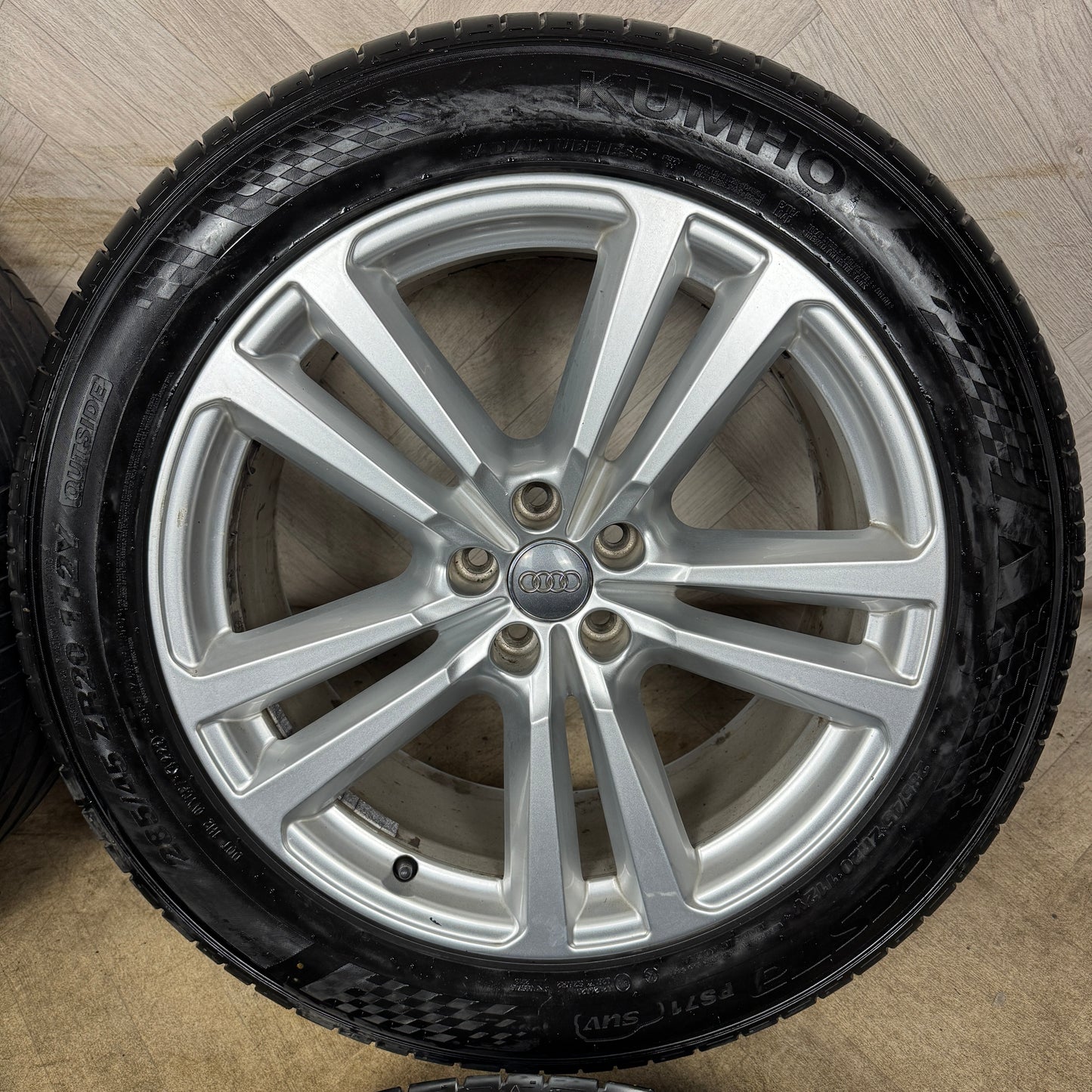 20'' GENUINE AUDI Q7 S LINE 5 DOUBLE SPOKE ALLOY WHEELS ALLOYS TYRES 4M0601025H