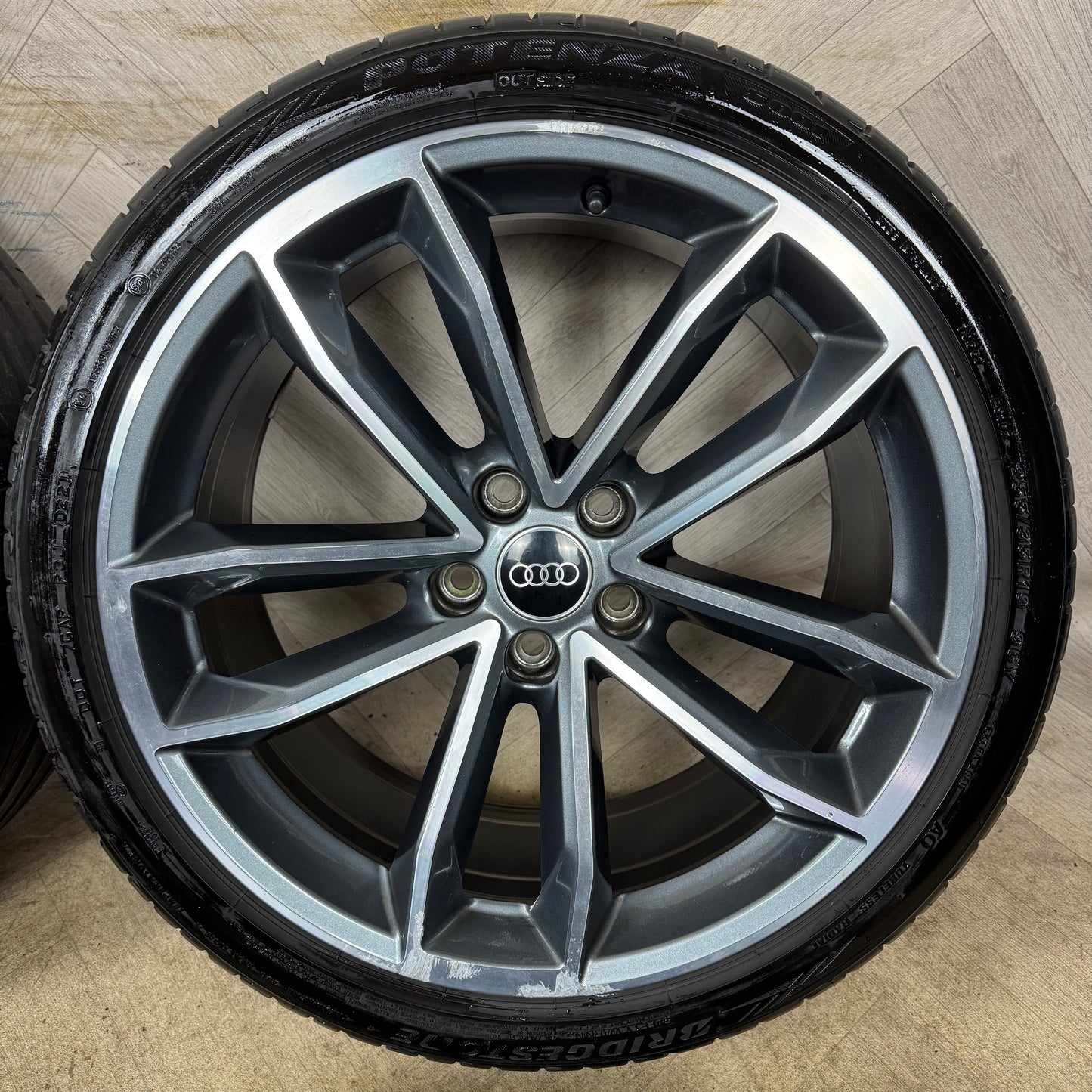 19'' GENUINE AUDI A5 S LINE S5 5 DOUBLE SPOKE ALLOY WHEELS ALLOYS TYRES