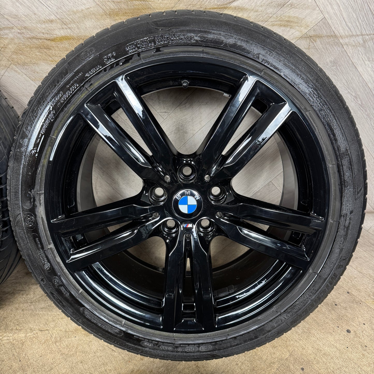 18'' GENUINE BMW 2 SERIES TOURING F45 F46 486 M SPORT BLACK ALLOY WHEELS TYRES ALLOYS 7848602