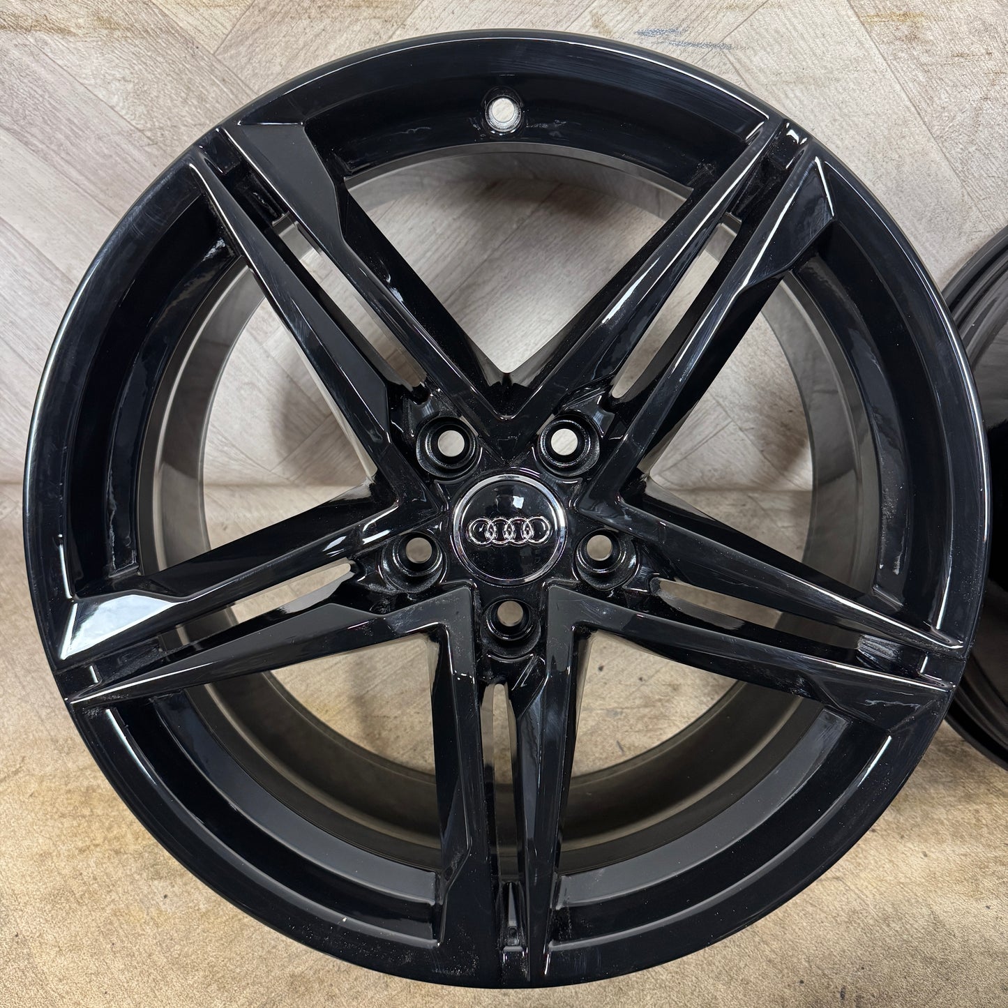 18'' GENUINE AUDI A4 S LINE STAR BLACK B8 B9 ALLOY WHEELS ALLOYS 5X112 8W0601025R
