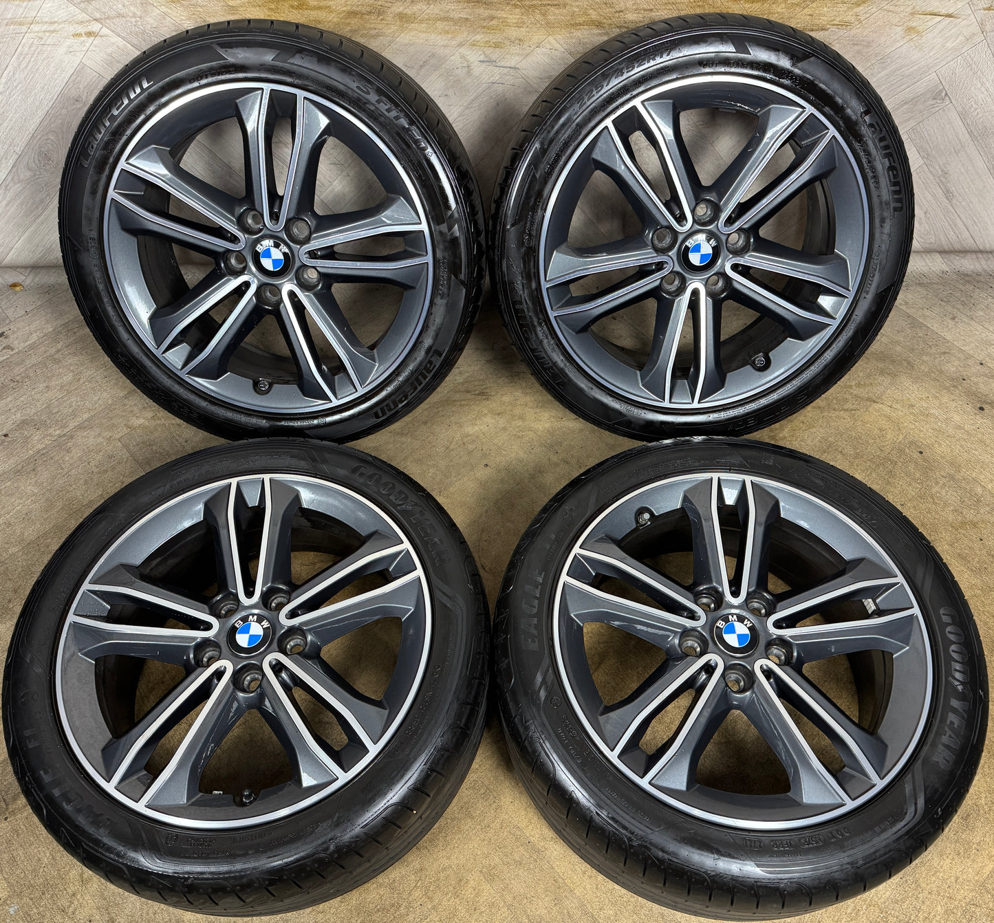 17'' GENUINE BMW 1 SERIES 2 F40 F41 F44 549 GREY DC ALLOY WHEELS TYRES ALLOYS 6856087
