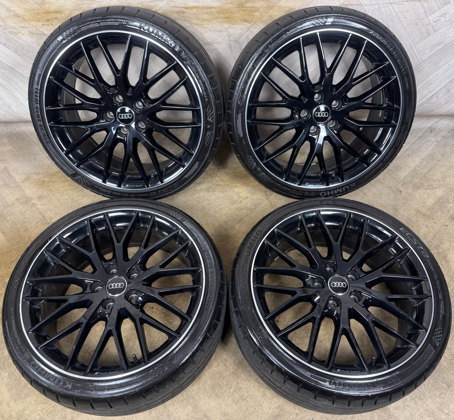 19'' GENUINE AUDI S3 A3 S LINE BLACK ALLOY WHEELS ALLOYS TYRES 8V0601025FG