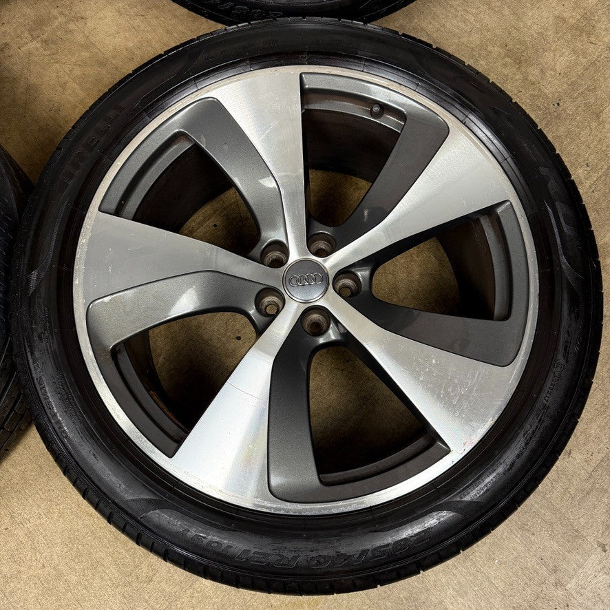 21'' GENUINE AUDI Q7 S LINE RS ALLOY WHEELS ALLOYS TYRES 4M0601025E 5X112