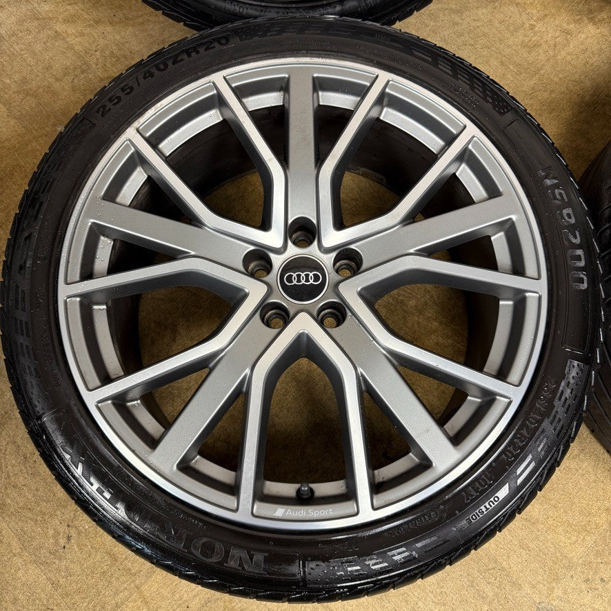 20'' GENUINE AUDI S6 A6 C8 S LINE RS GREY ALLOY WHEELS TYRES ALLOYS 4K0601025AB