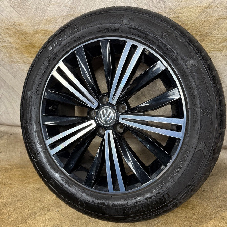1X 18'' GENUINE VW TIGUAN PATAGONIA GREY ALLOY TYRE WHEEL SINGLE 5NA601025AB