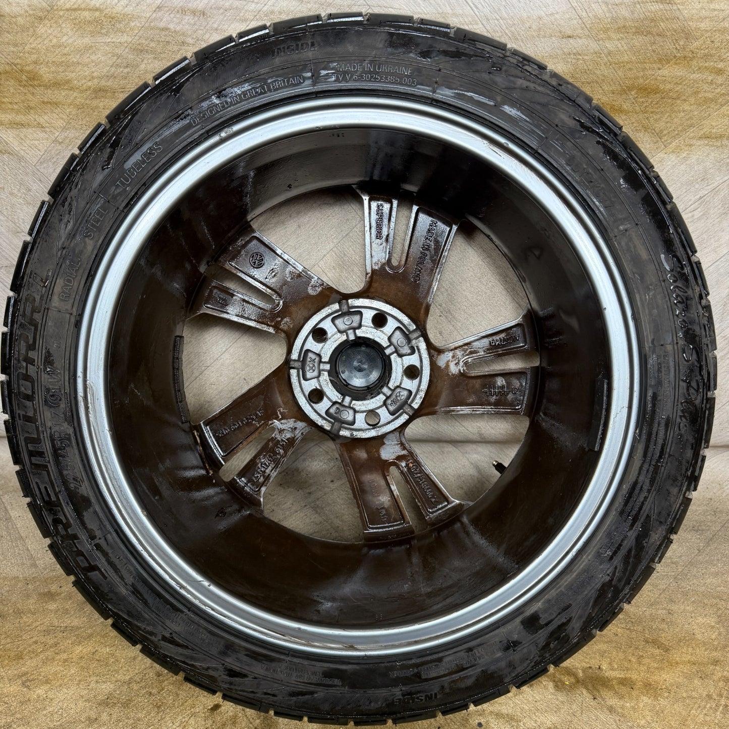 1X 17'' GENUINE VW GOLF R LINE VALENCIA GTD GTI MK8 ALLOY WHEEL TYRE 5H0601025AF