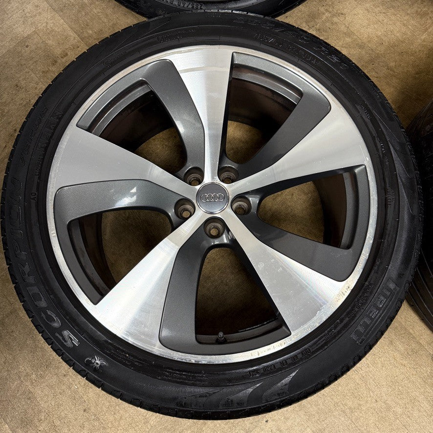 21'' GENUINE AUDI Q7 S LINE RS ALLOY WHEELS ALLOYS TYRES 4M0601025E 5X112