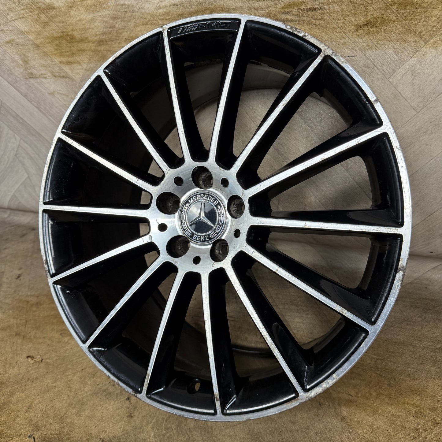 1X 20" GENUINE AMG MERCEDES E CLASS BLACK DC ALLOY WHEEL W213 REAR A2134012300