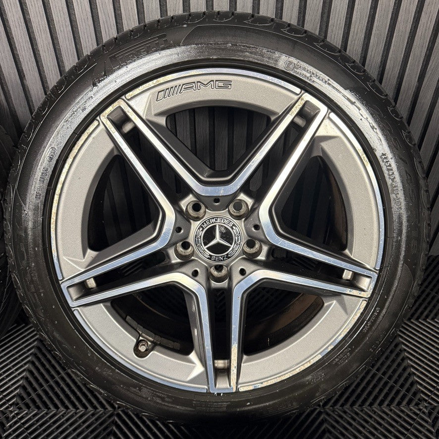 18'' GENUINE MERCEDES AMG A CLASS CLA B ALLOY WHEELS TYRES ALLOYS W177 5X112