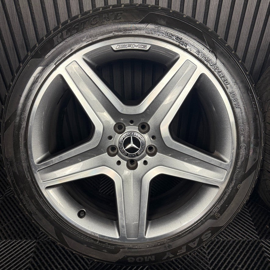 20'' GENUINE MERCEDES AMG 5 SPOKE ML GLE GREY DC ALLOY WHEELS TYRES A1664012002