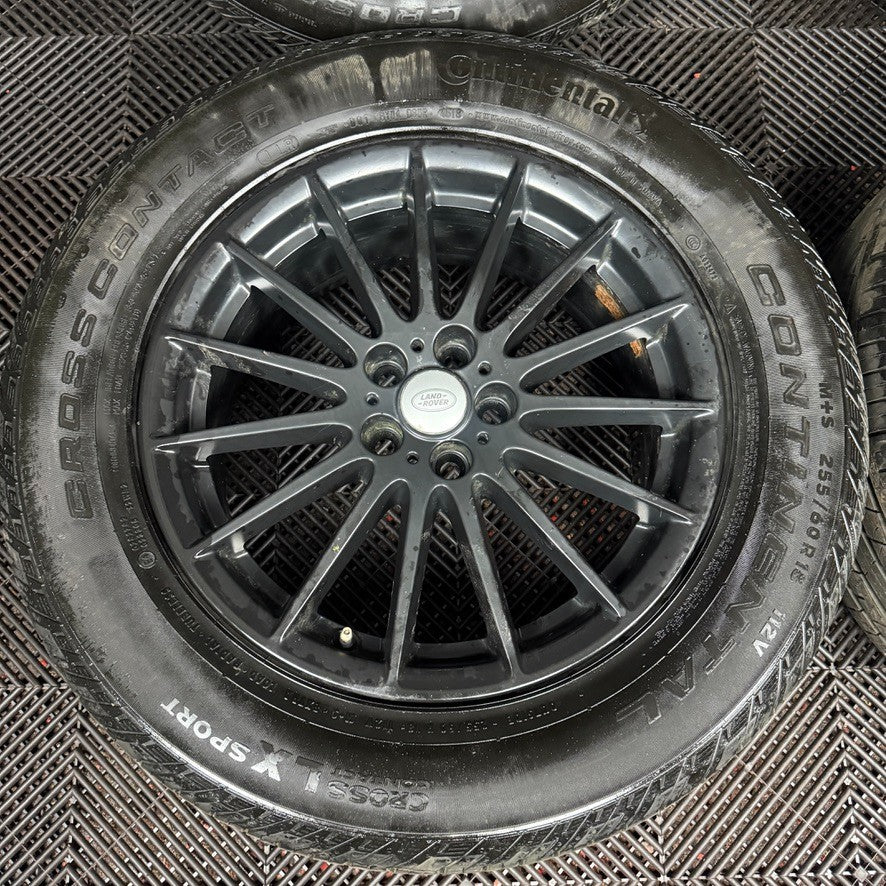 18'' GENUINE RANGE ROVER VELAR MULTISPOKE MATT BLACK LAND ALLOY WHEELS TYRES