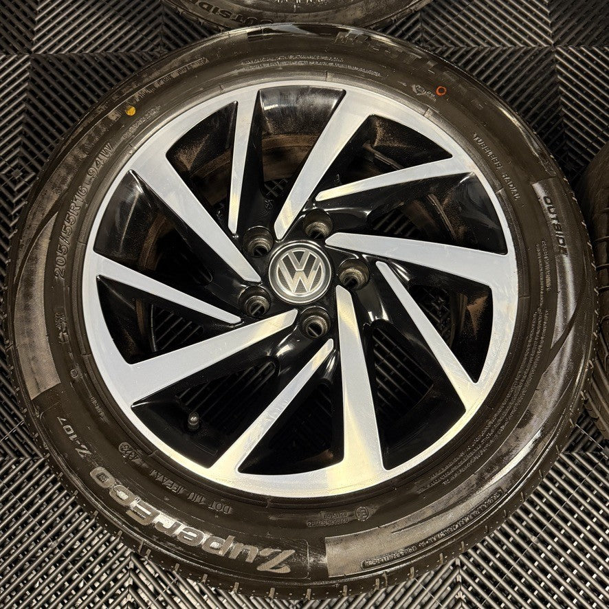 16'' GENUINE VW GOLF MK7 WOODSTOCK MK8 MK6 ALLOY WHEELS TYRES ALLOYS 5G0601025DS