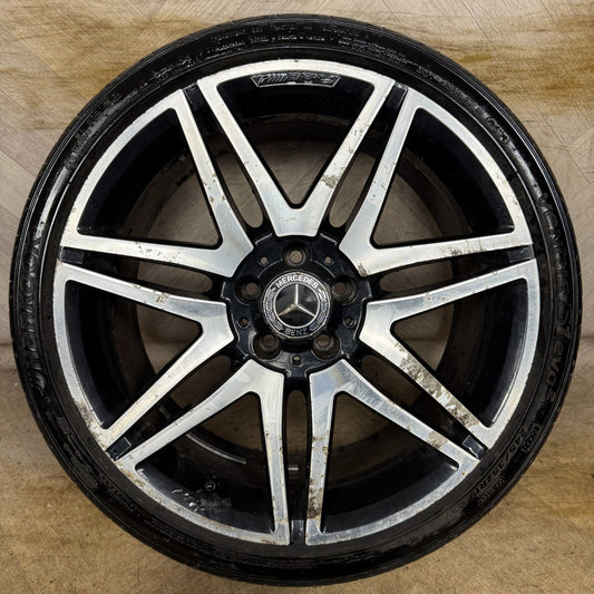 1X 19" GENUINE AMG MERCEDES E CLASS ALLOY WHEEL TYRE W212 FRONT A2124014502