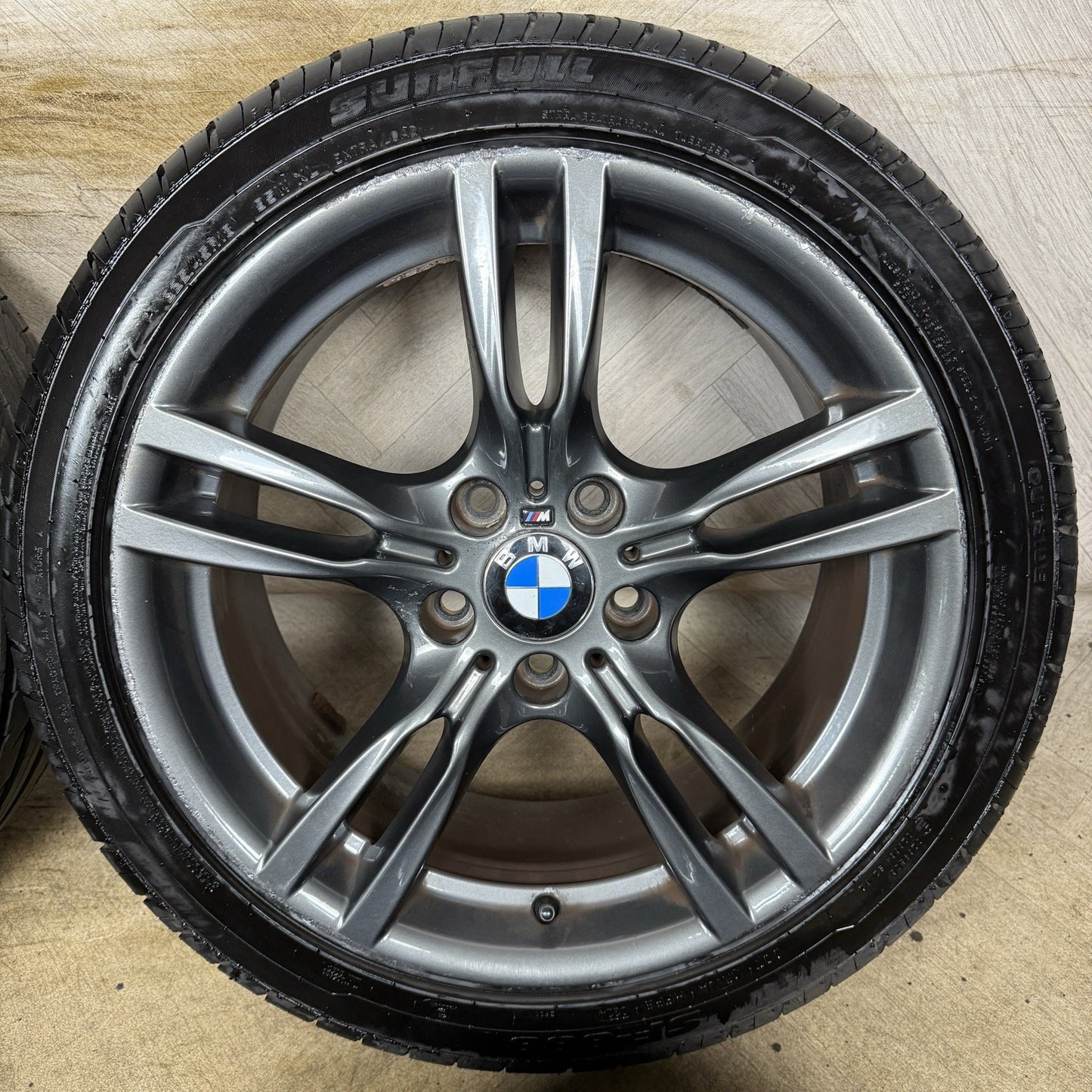 18” GENUINE BMW 3 SERIES 400 M SPORT GREY F30 F31 F32 E90 E92 ALLOY WHEELS TYRES
