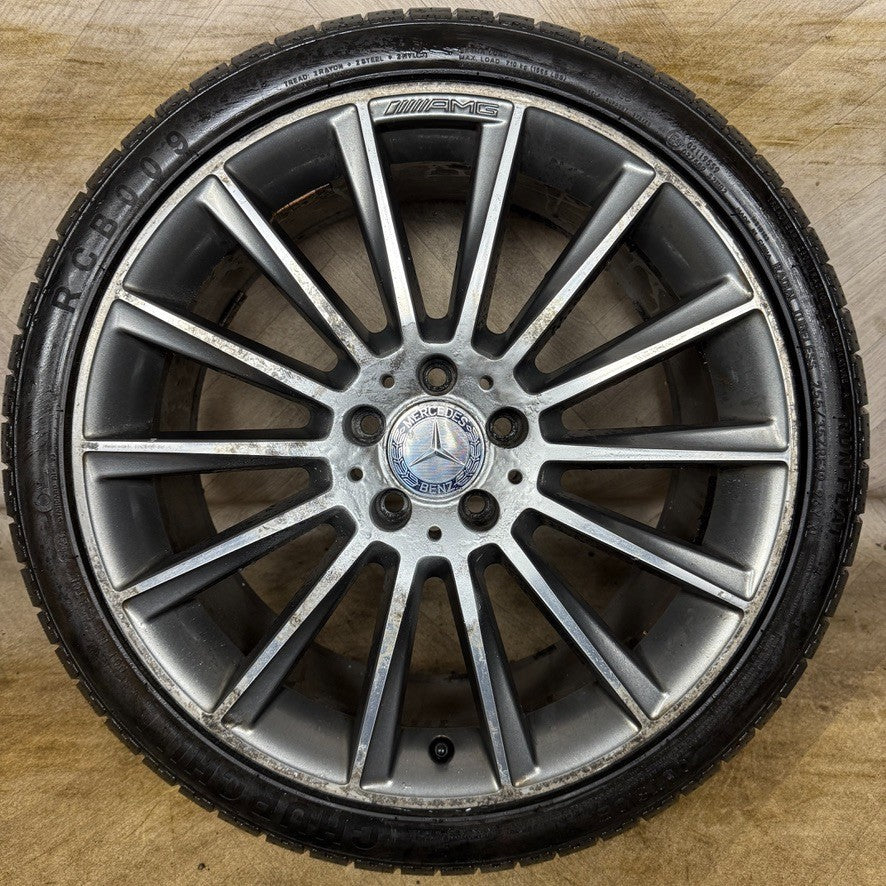 1X 19" GENUINE AMG MERCEDES C CLASS ALLOY WHEEL TYRE W205 REAR A2054011400