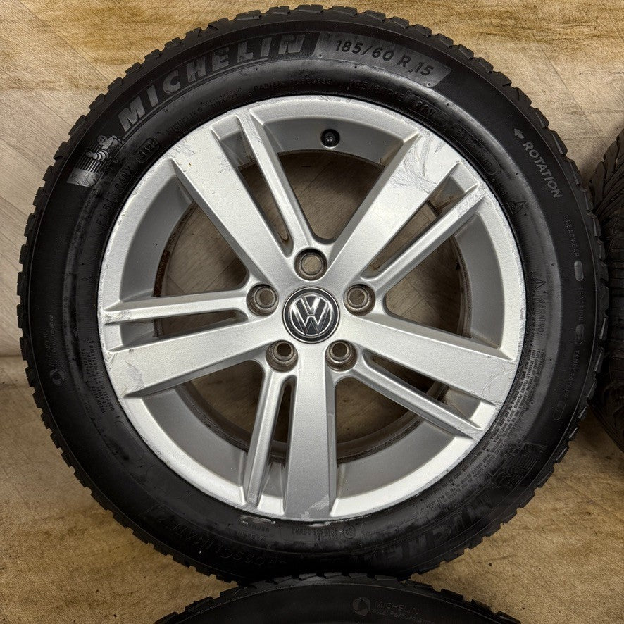 15'' GENUINE VW POLO 6R MK5 STRATFORD ALLOY WHEELS ALLOYS TYRES 6R0601025AC