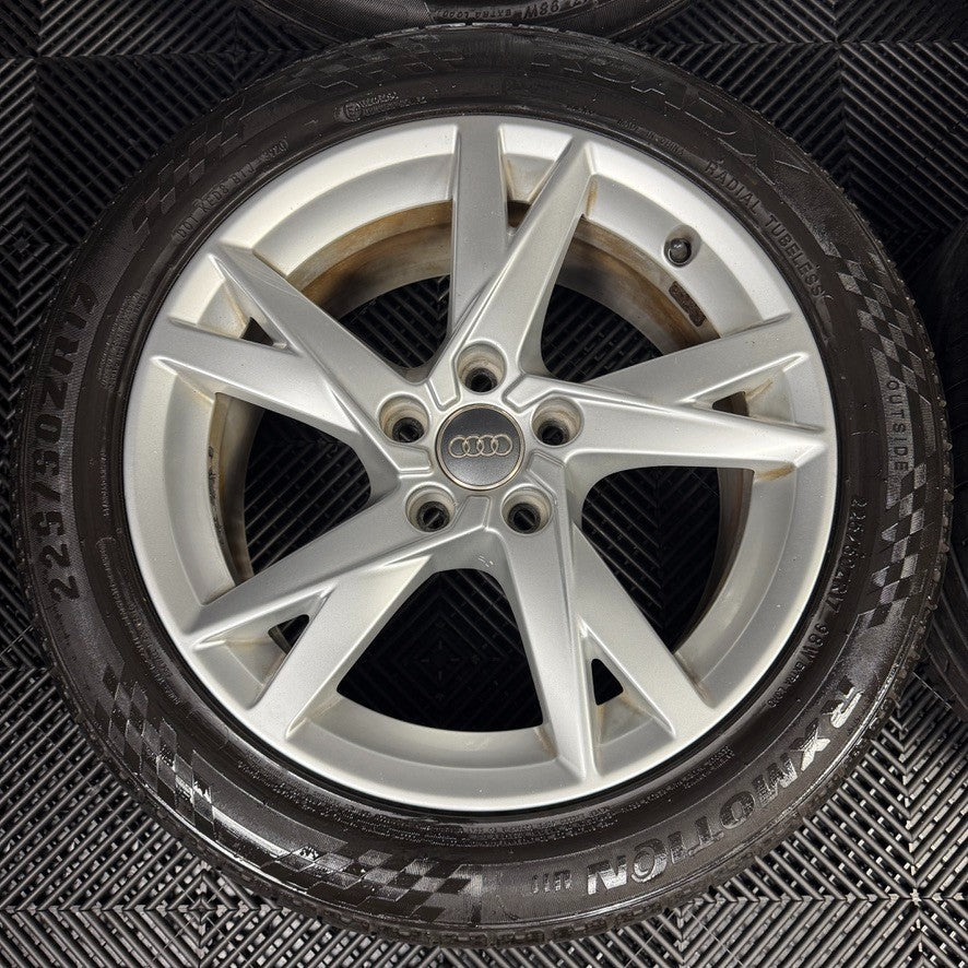 17'' GENUINE AUDI A4 SILVER Y SPOKE B8 B9 ALLOY WHEELS ALLOYS TYRES 8W0601025K