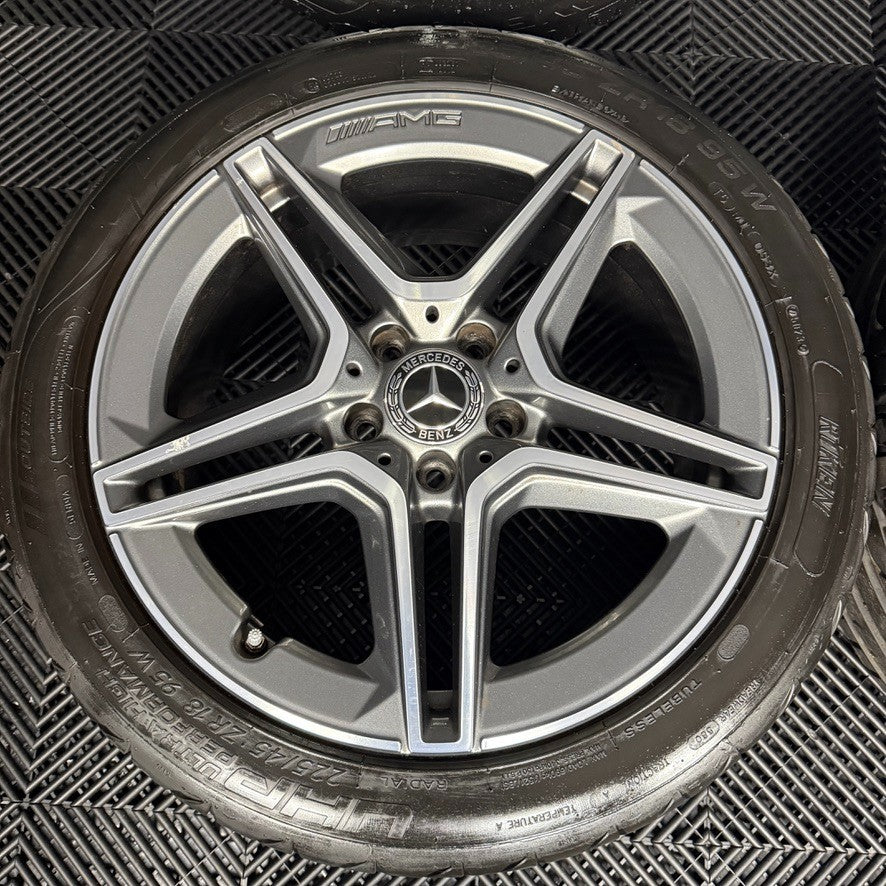 18'' GENUINE MERCEDES AMG A CLASS CLA B ALLOY WHEELS TYRES ALLOYS W177 5X112