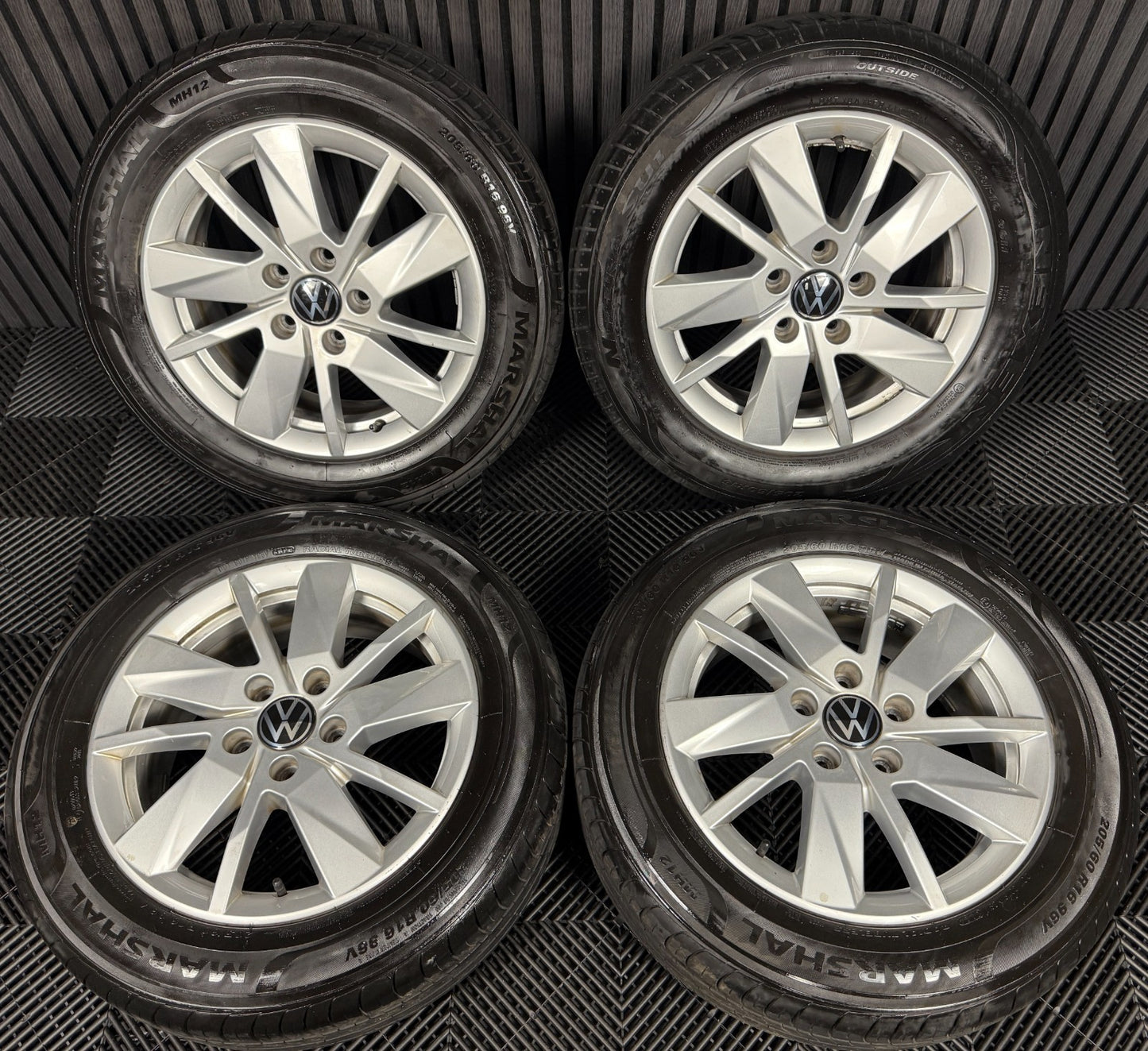 16'' GENUINE VW CADDY VIENNA ALLOY ALLOYS WHEELS TYRES 2K7601025