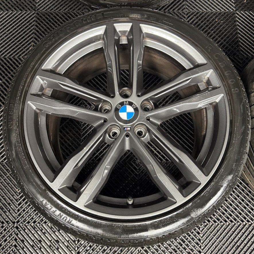 19" GENUINE BMW 3 SERIES 704 GREY M SPORT F30 F31 F32 E90 E92 ALLOY WHEELS TYRES