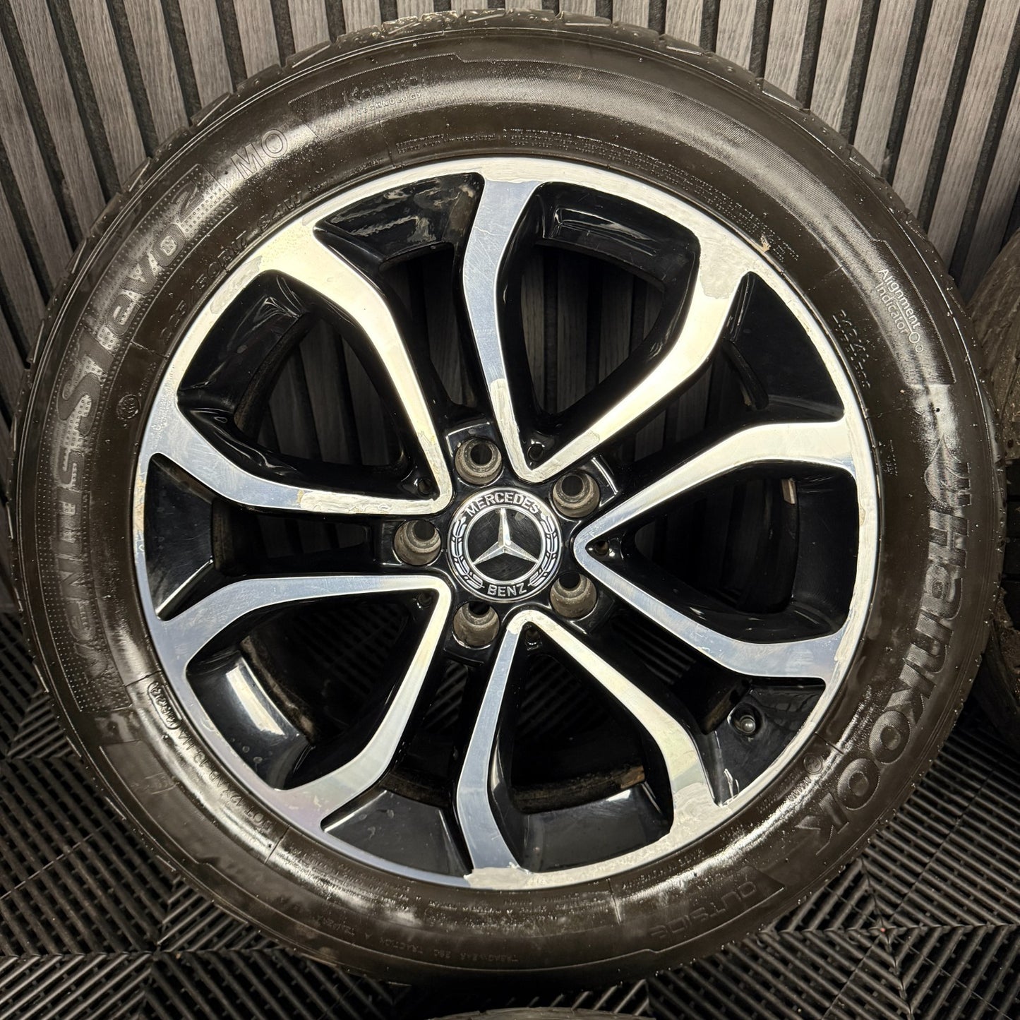 17" GENUINE MERCEDES C CLASS W205 BLACK DC ALLOY WHEELS TYRES ALLOYS A2054010200