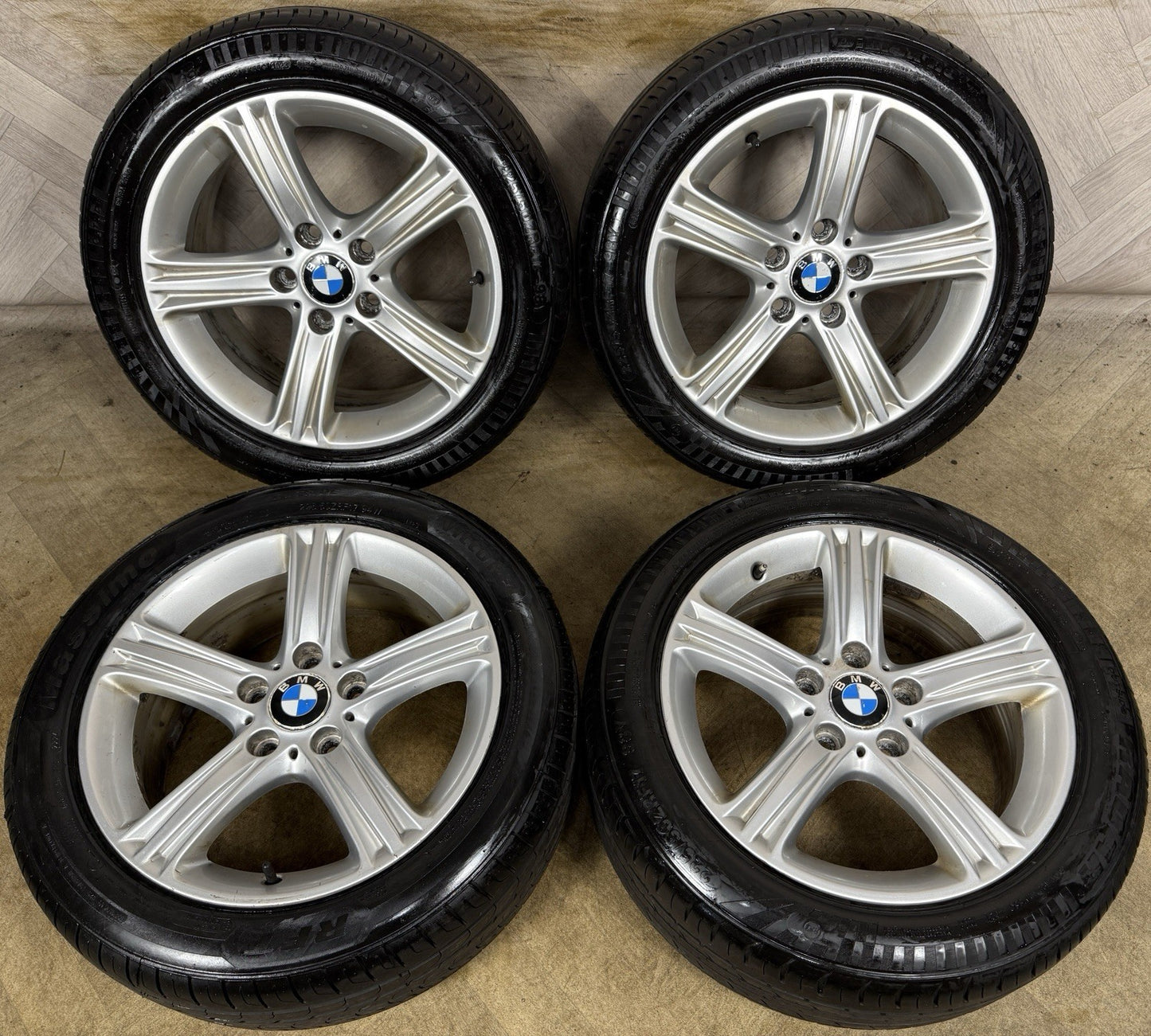 17" GENUINE BMW 3 SERIES 393 F30 F31 F32 ALLOY WHEELS TYRES ALLOYS 6796242