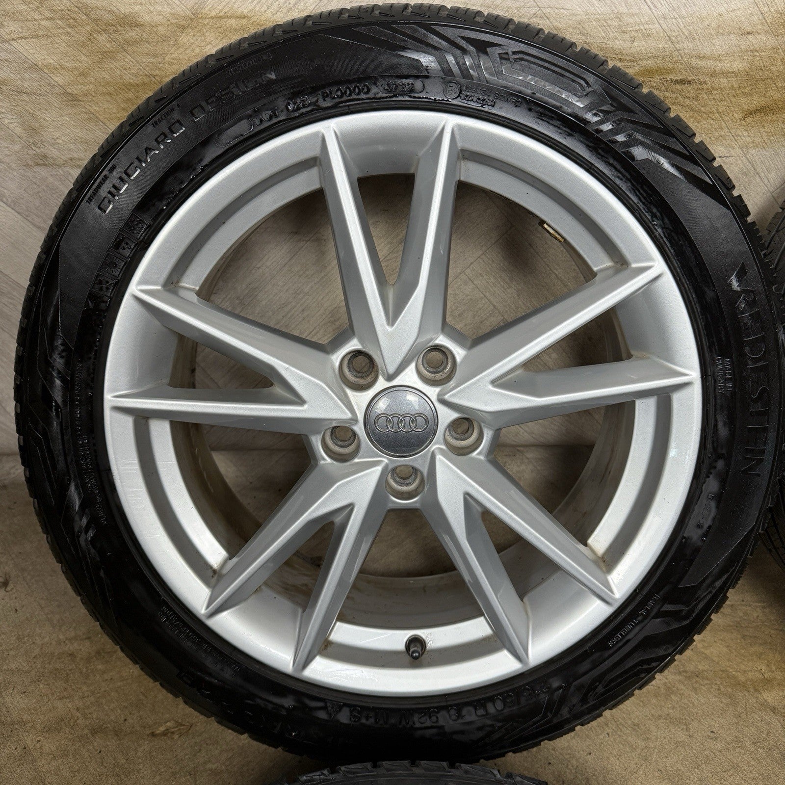 18'' GENUINE AUDI Q2 S LINE 5 DOUBLE SPOKE ALLOY WHEELS TYRES ALLOYS