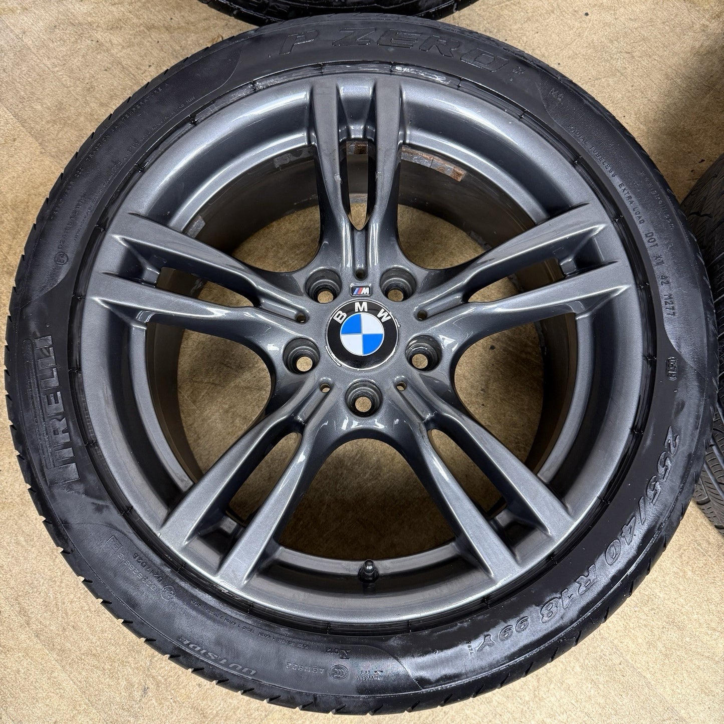 18” GENUINE BMW 3 SERIES 400 M SPORT GREY F30 F31 F32 E90 E92 ALLOY WHEELS TYRES