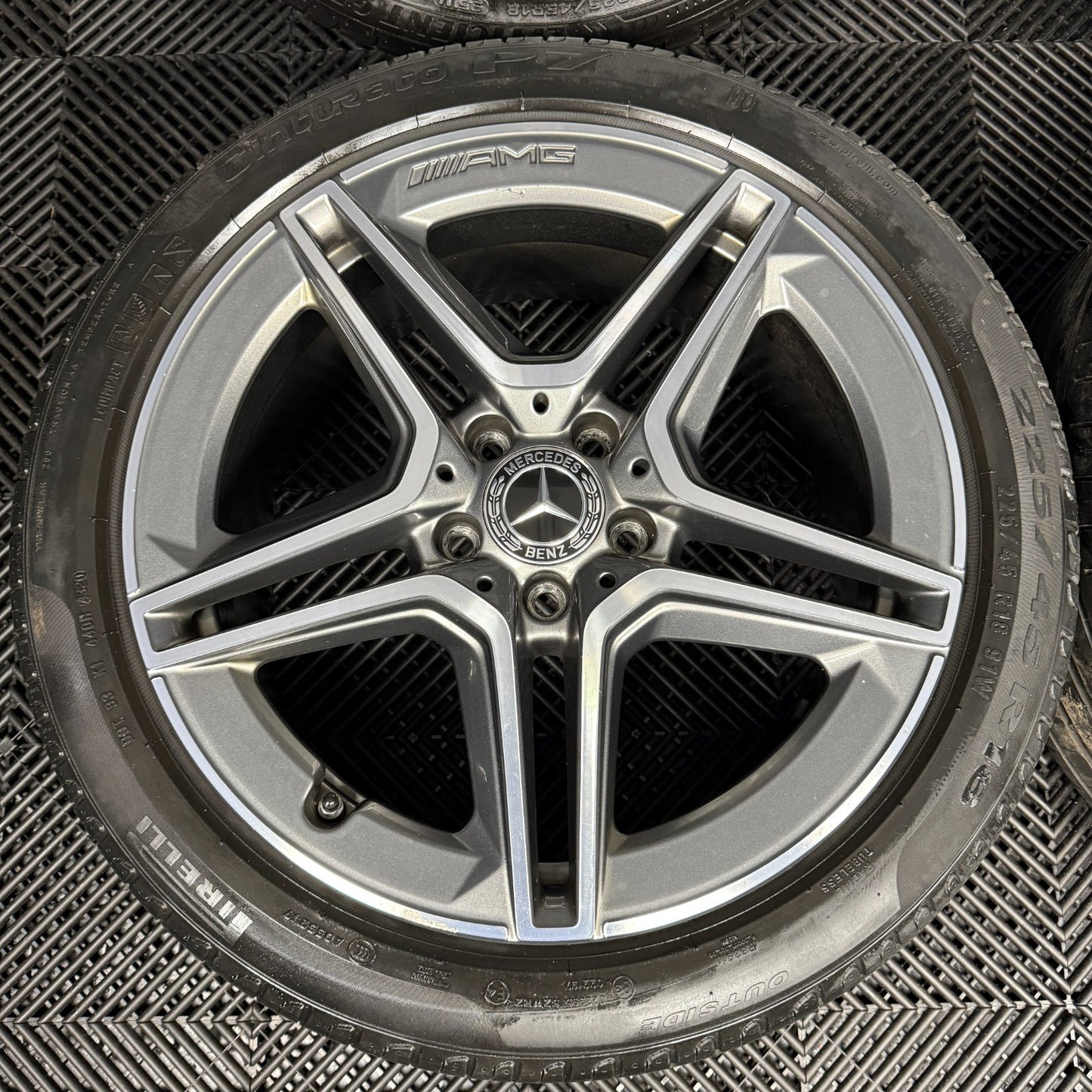 18'' GENUINE MERCEDES AMG A CLASS CLA B ALLOY WHEELS TYRES ALLOYS W177 5X112