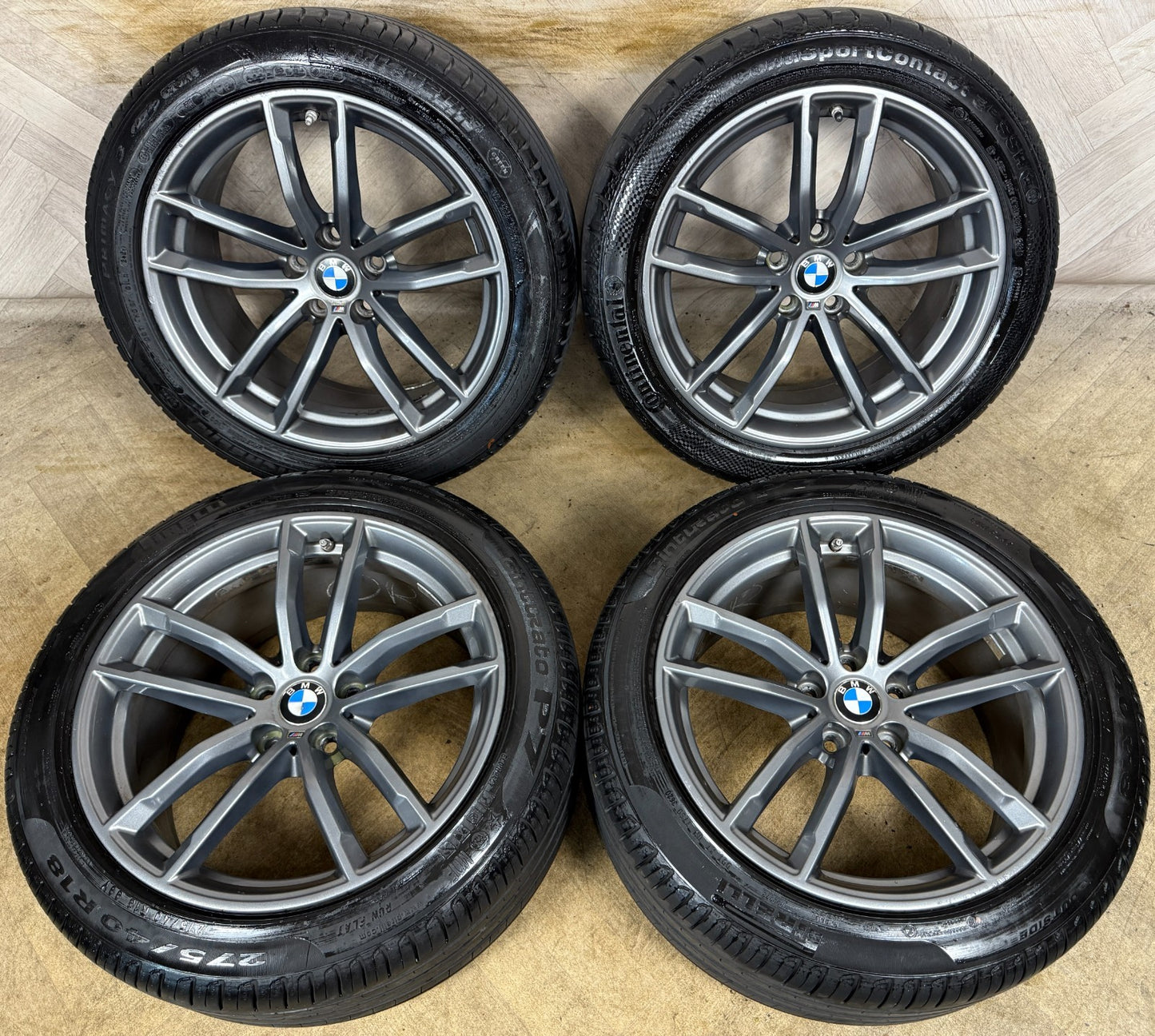 18'' GENUINE BMW 5 SERIES 4 622 GREY M SPORT G30 G31 ALLOY WHEELS TYRES ALLOYS