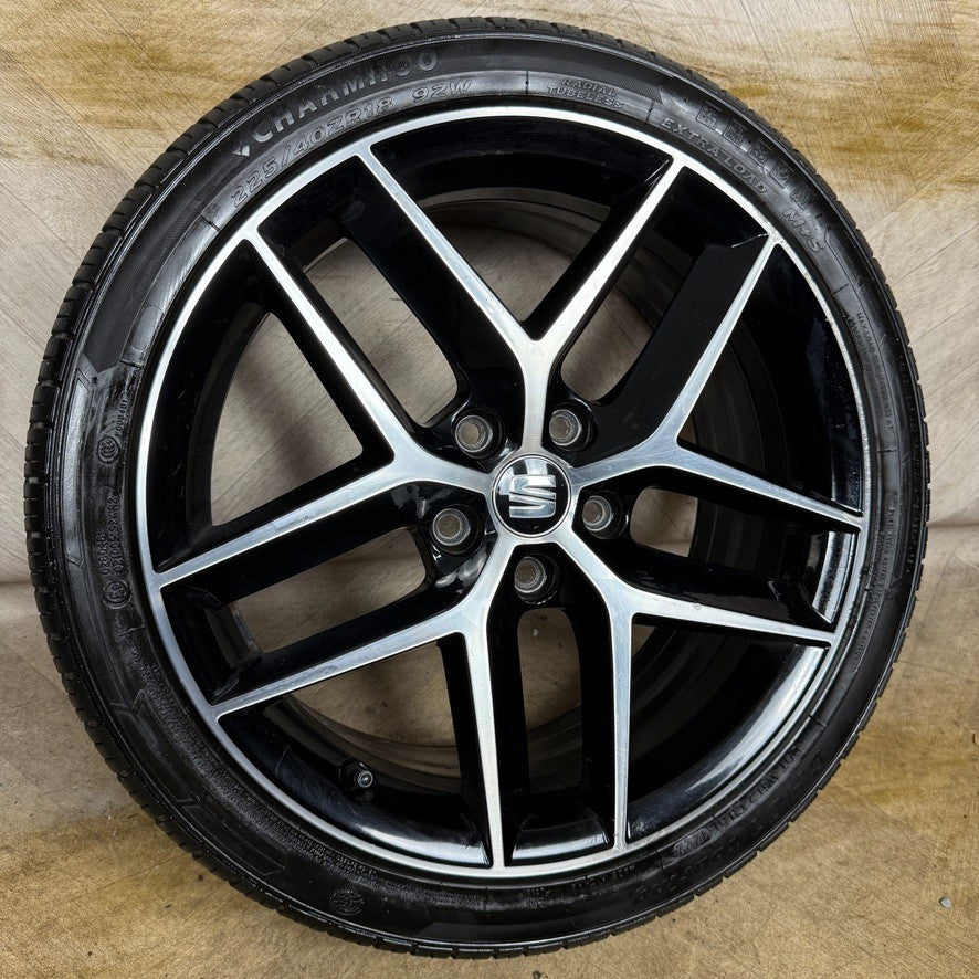 1X 18'' GENUINE SEAT LEON FR PERFORMANCE MK3 ALLOY WHEEL TYRE SINGLE 5F0601025AB