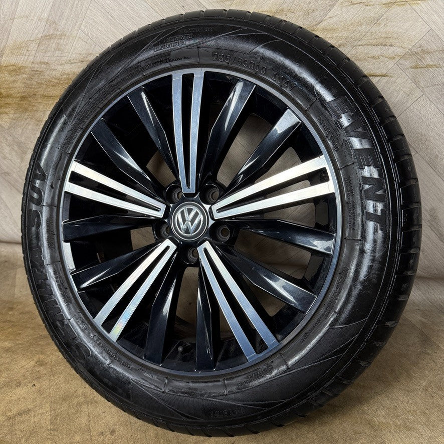 1X 18'' GENUINE VW TIGUAN PATAGONIA GREY ALLOY TYRE WHEEL SINGLE 5NA601025AB