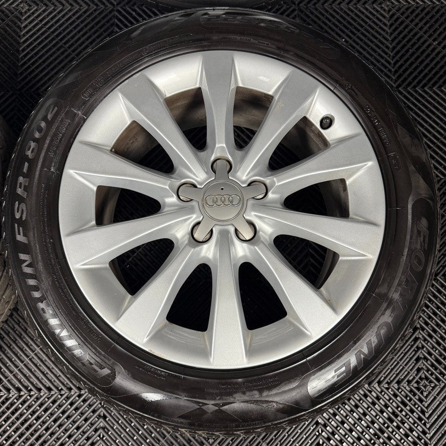 17'' GENUINE AUDI A6 C7 10 SPOKE SILVER ALLOYS WHEELS TYRES 4G0601025BH