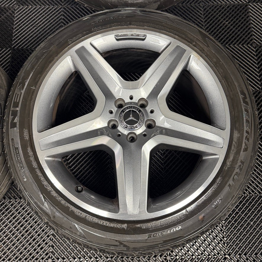 20'' GENUINE MERCEDES AMG 5 SPOKE ML GLE GREY DC ALLOY WHEELS TYRES A1664012002