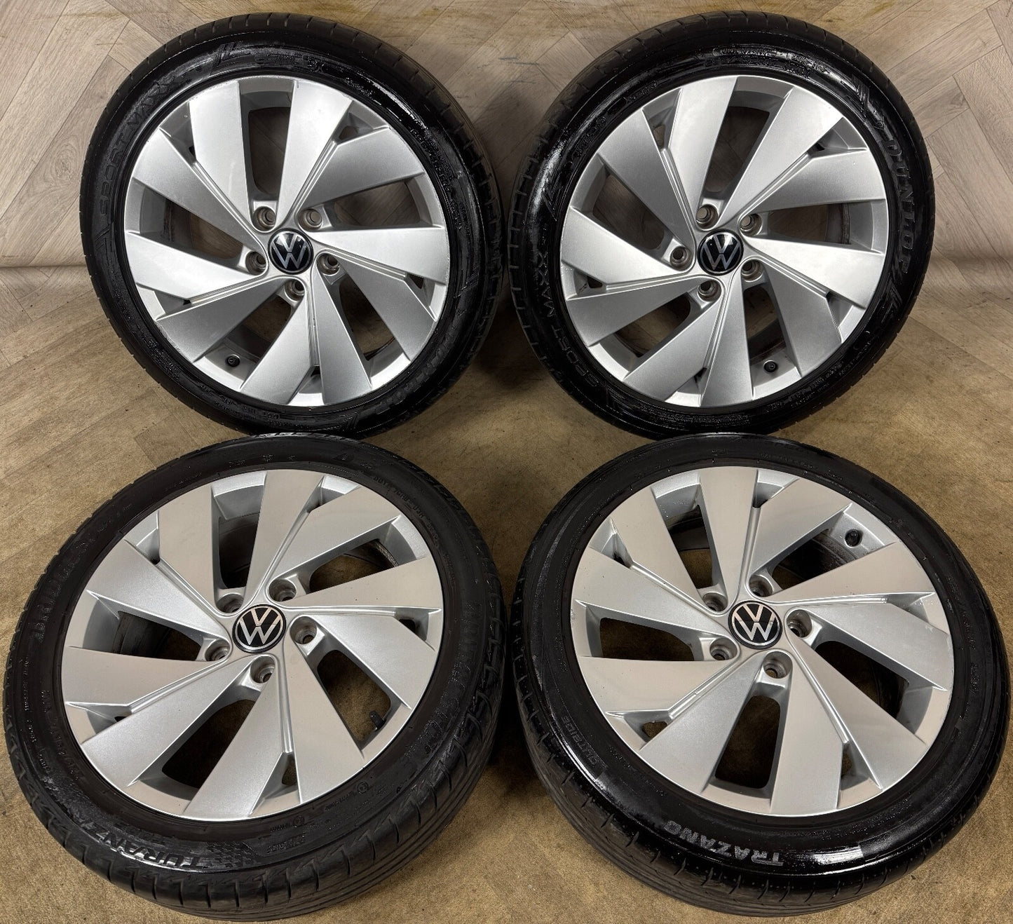 17'' GENUINE VW GOLF BELMONT MK8 MK7 MK6 ALLOY WHEELS TYRES ALLOYS 5H0601025C