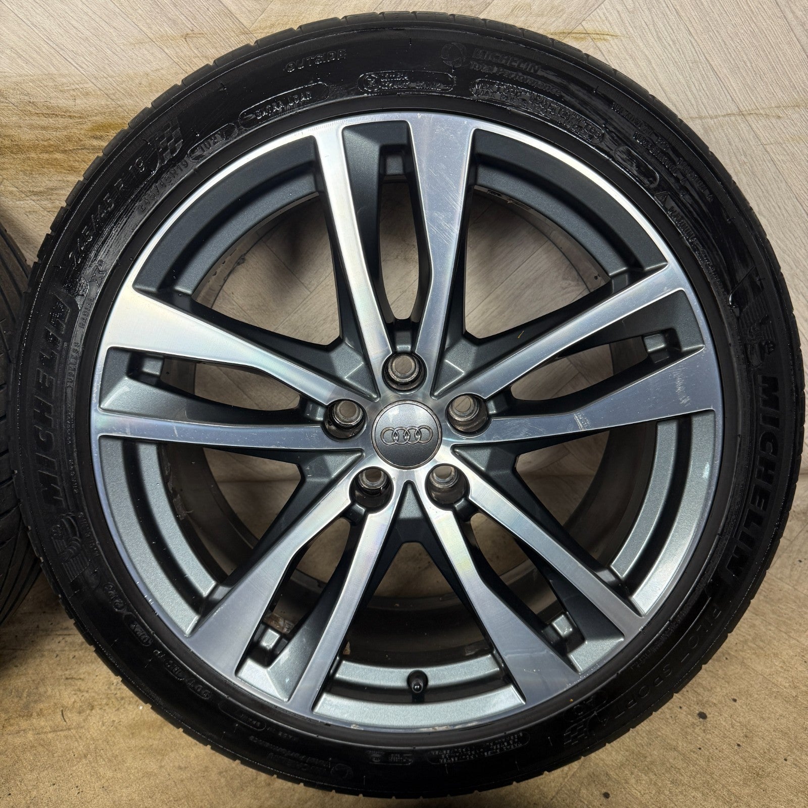 19'' GENUINE AUDI A6 C8 S LINE 5 DOUBLE SPOKE ALLOY WHEELS TYRES 4K0601025H