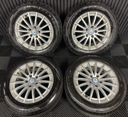 16'' GENUINE MERCEDES C CLASS W205 SILVER ALLOY WHEELS TYRES ALLOYS A2054012502