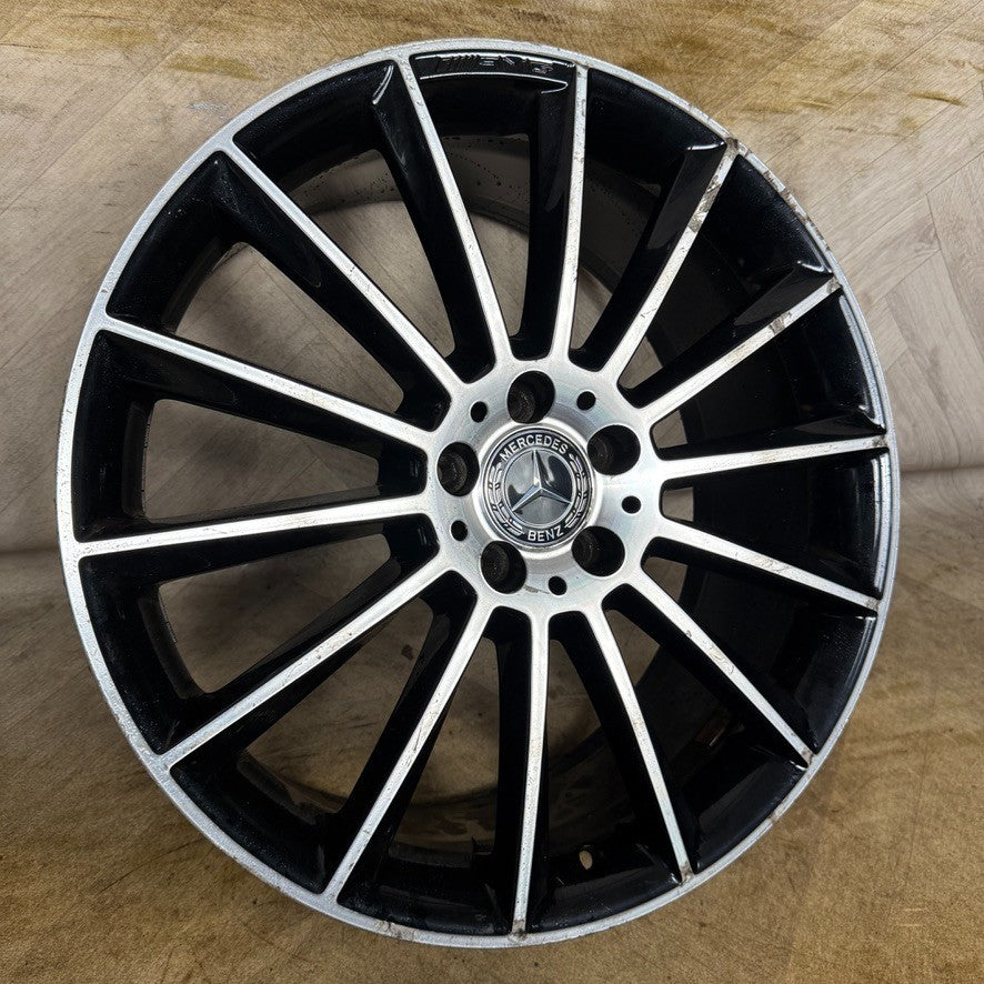 1X 20" GENUINE AMG MERCEDES E CLASS BLACK DC ALLOY WHEEL W213 FRONT A2134012200