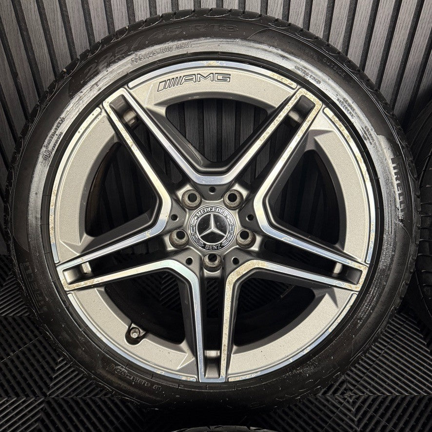 18'' GENUINE MERCEDES AMG A CLASS CLA B ALLOY WHEELS TYRES ALLOYS W177 5X112