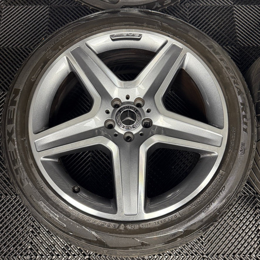 20'' GENUINE MERCEDES AMG 5 SPOKE ML GLE GREY DC ALLOY WHEELS TYRES A1664012002