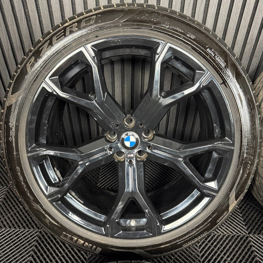 21'' GENUINE BMW X5 X6 G05 G06 741M BLACK M SPORT ALLOYS WHEELS ALLOYS TYRES