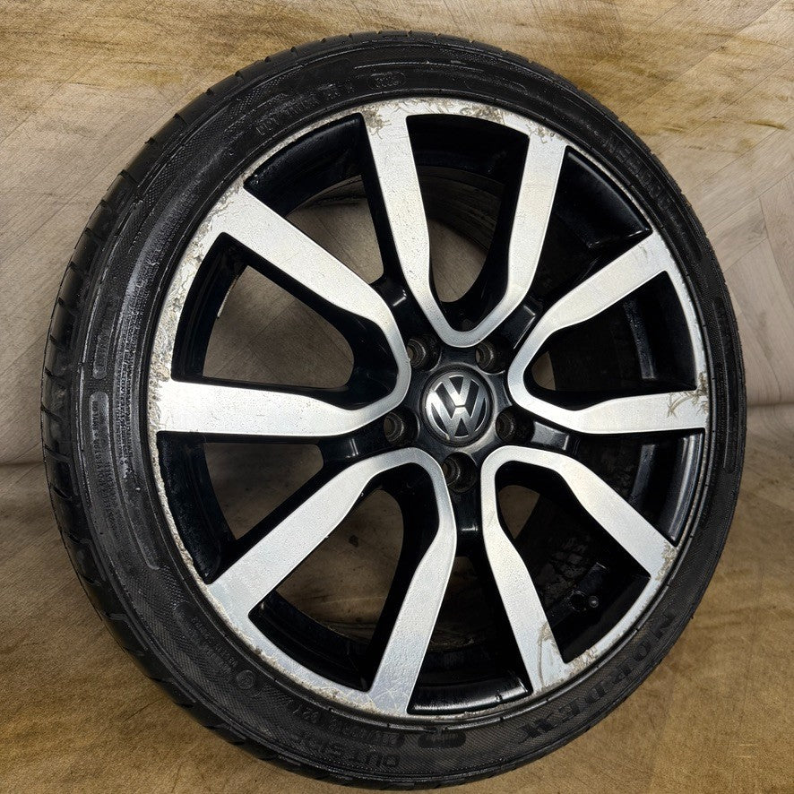 1X 18'' GENUINE VW GOLF GT SERRON GTD GTI MK6 MK7 ALLOY WHEEL TYRE 5K0601025AC
